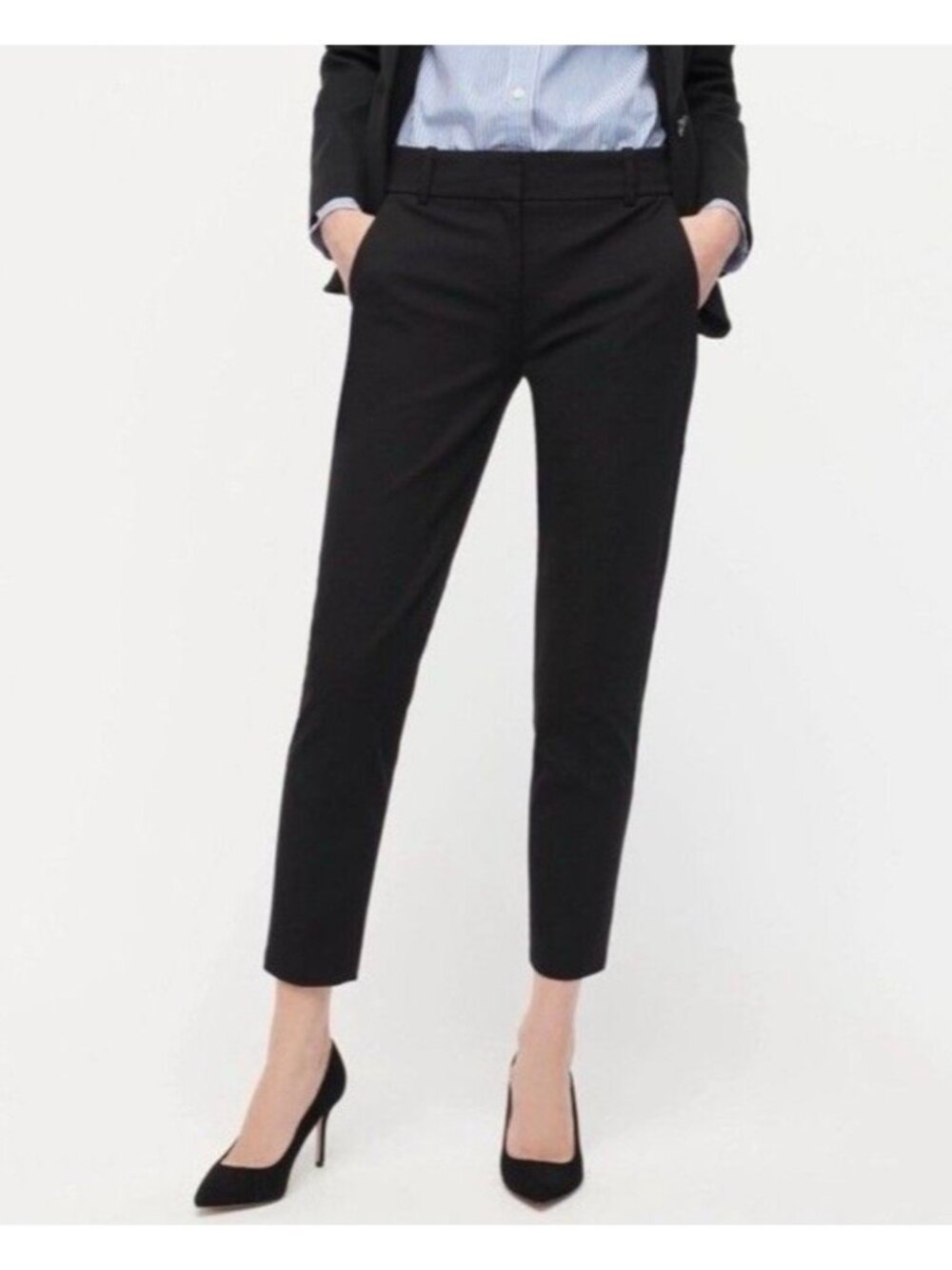 J Crew Cameron Crop Pant in Four Season Stretch, Black, sz 4